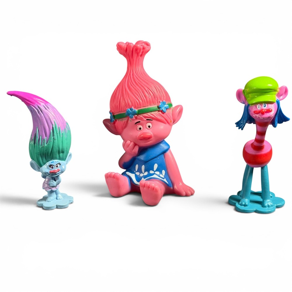 DreamWorksâ Trolls Figure Lot Poppy Cooper Smidge Mini Toy Collectibles DWA